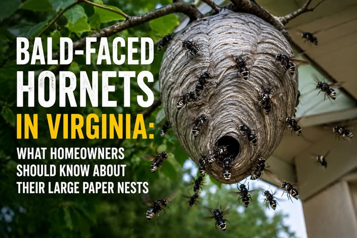 Bald-Faced Hornets in Virginia: What Homeowners Should Know About Their Large Paper Nests