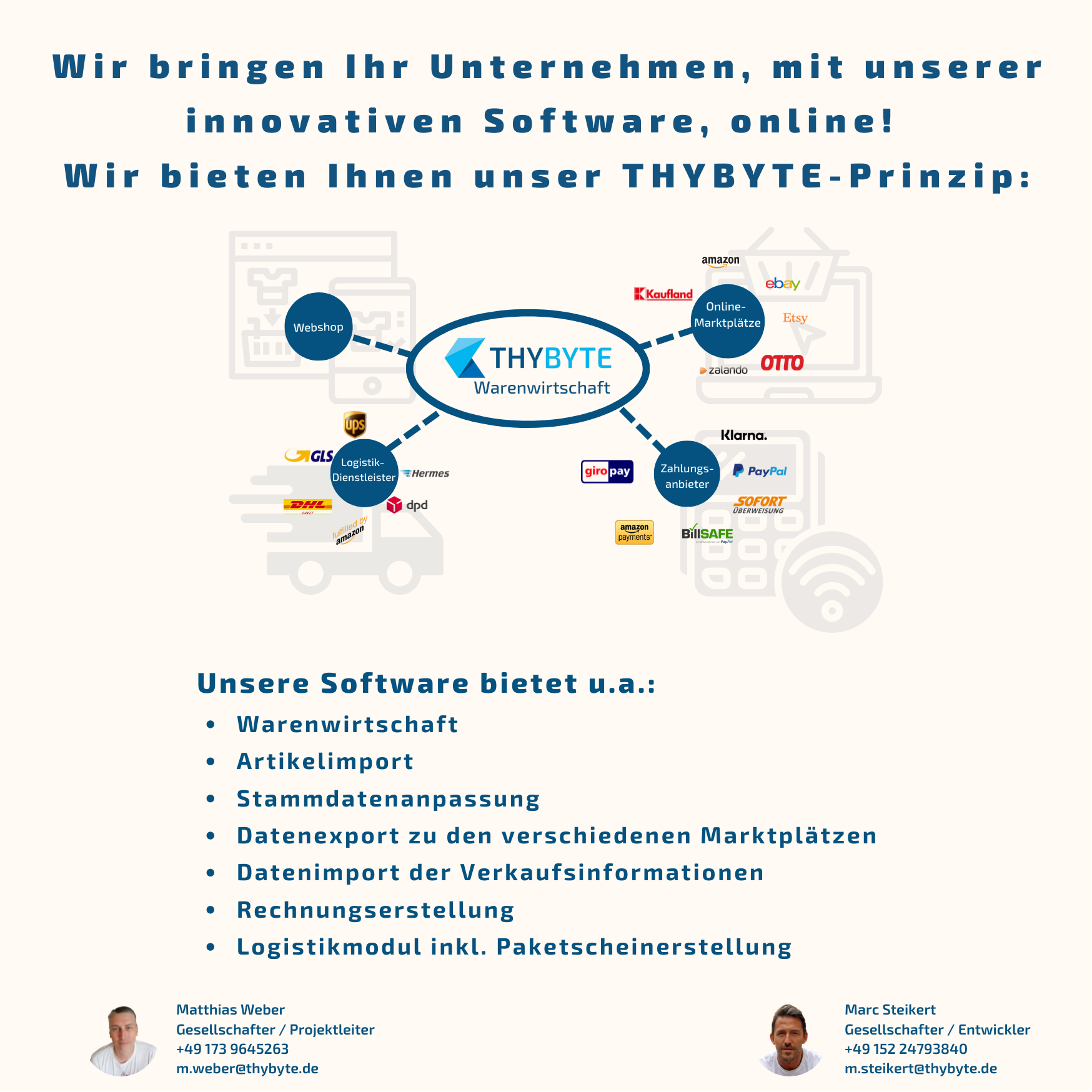 individuelle E-Commerce-Lösungen Thüringen, Webshop, Onlineshop, Webentwicklung, Webdesign, Thybyte, Software, Warenwirtschaftssystem