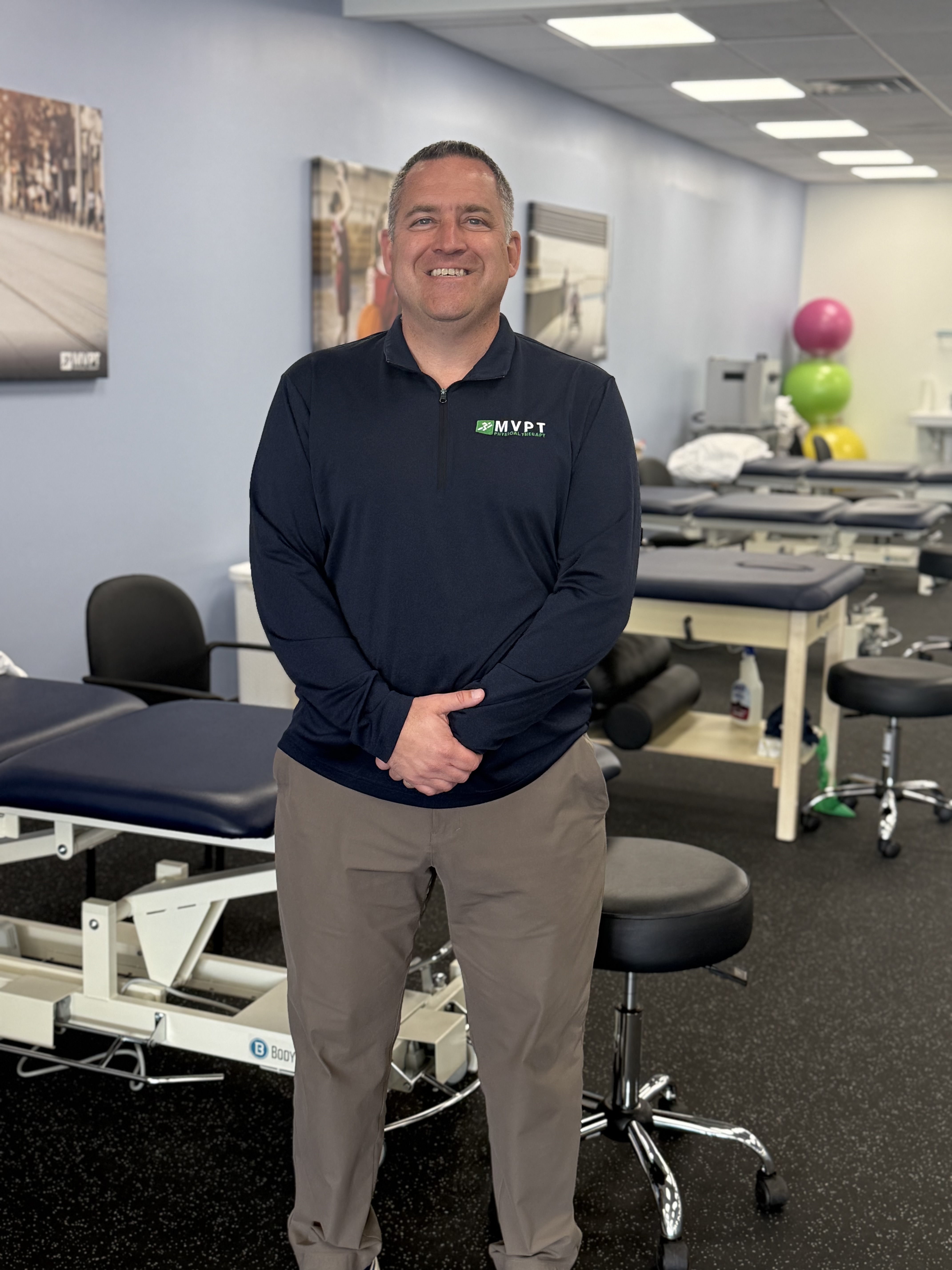 Craig R, Managing Partner of the MVPT Physical Therapy East Rochester NY Clinic in patient care area.