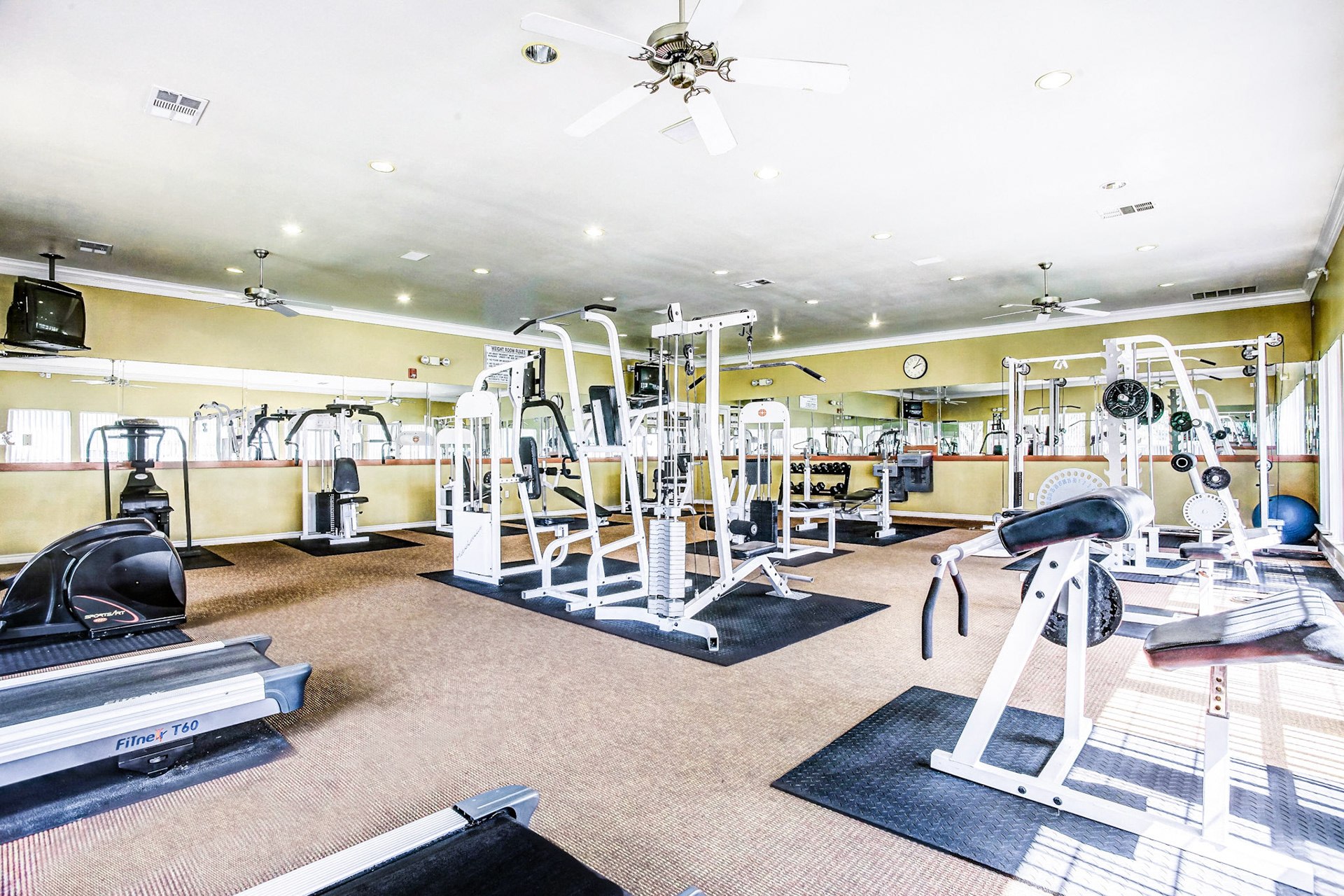 Fitness center with cardio equipment