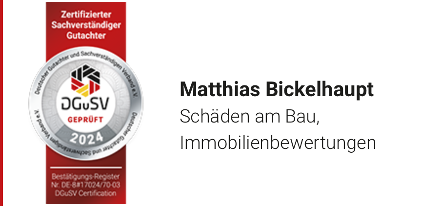 Sachverständiger Bau I Bauleitung I Schadensgutachten I Wertermittlung Matthias Reinhard Bickelhaupt in Pleidelsheim - Logo