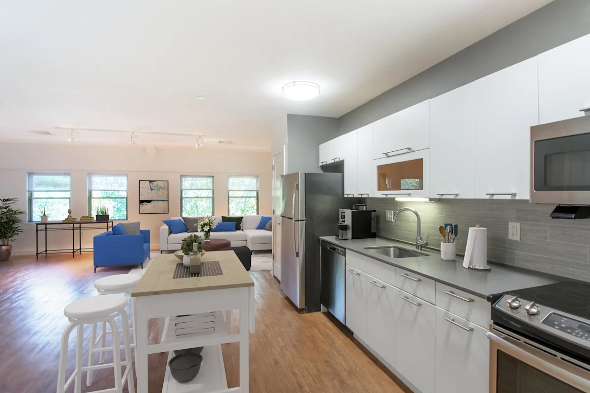 Kitchen and Living Room