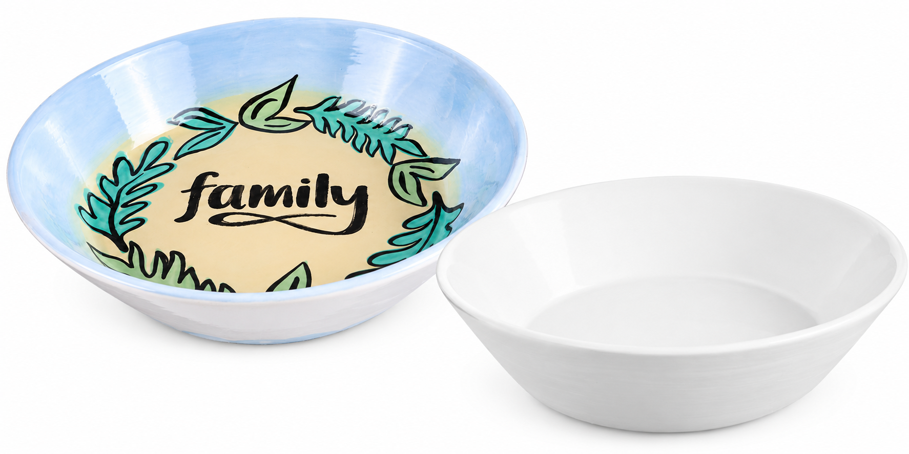 Create a one-of-a-kind 10-inch flared rim serving dish with your own colors and designs. Perfect for family dinners, gifts, or home décor, this ceramic piece is both beautiful and functional.