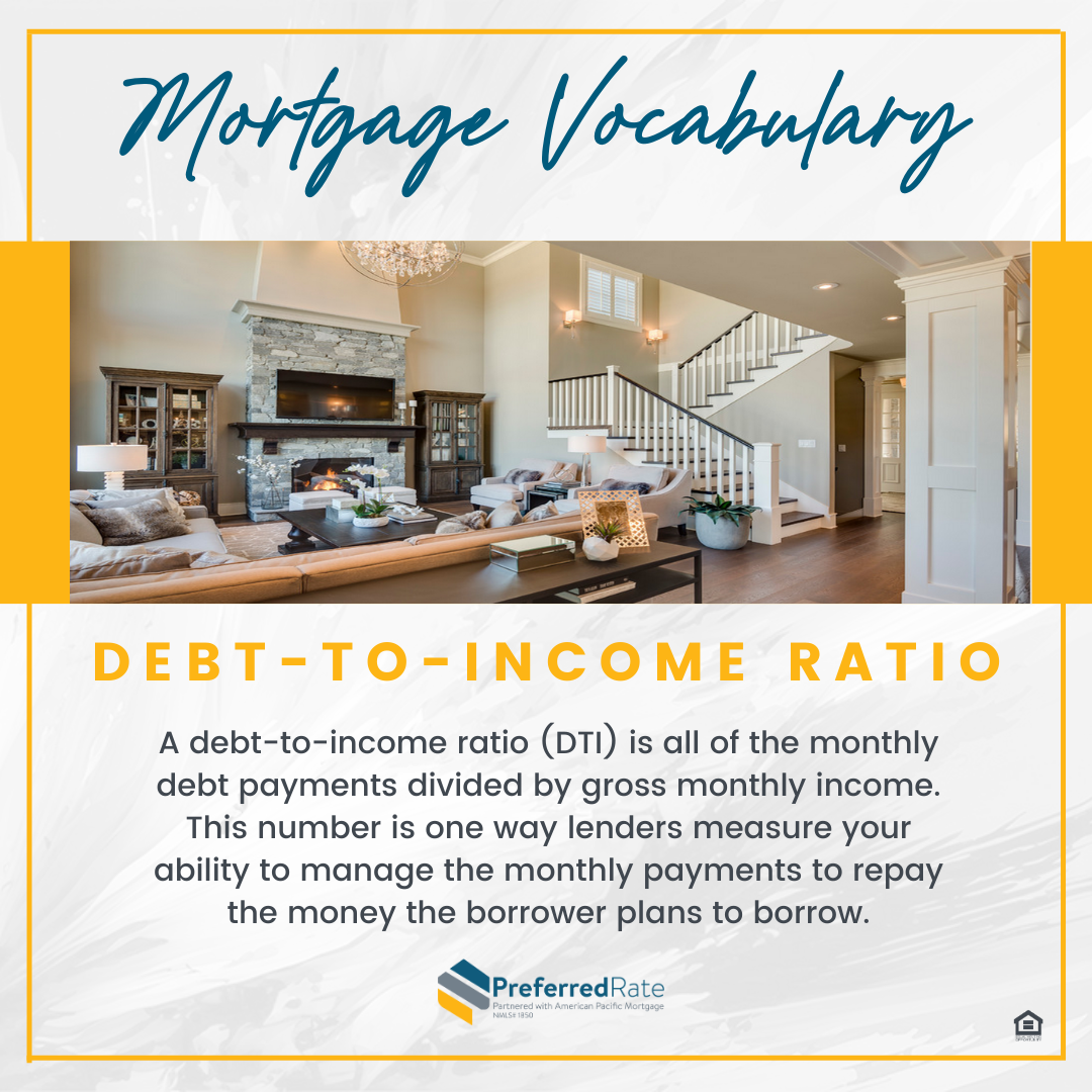 Understanding your financial health is key in the mortgage game. The Debt-to-Income Ratio, or DTI, is a crucial metric lenders use to assess your ability to manage monthly payments. Keep it low for a smoother path to homeownership. #MortgageVocabulary #FinancialFitness
