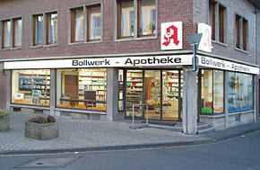 Logo Aussenansicht der Bollwerk-Apotheke