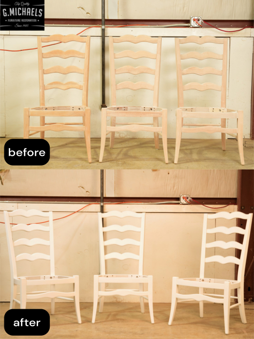 Dining chairs restoration project in Fort Collins