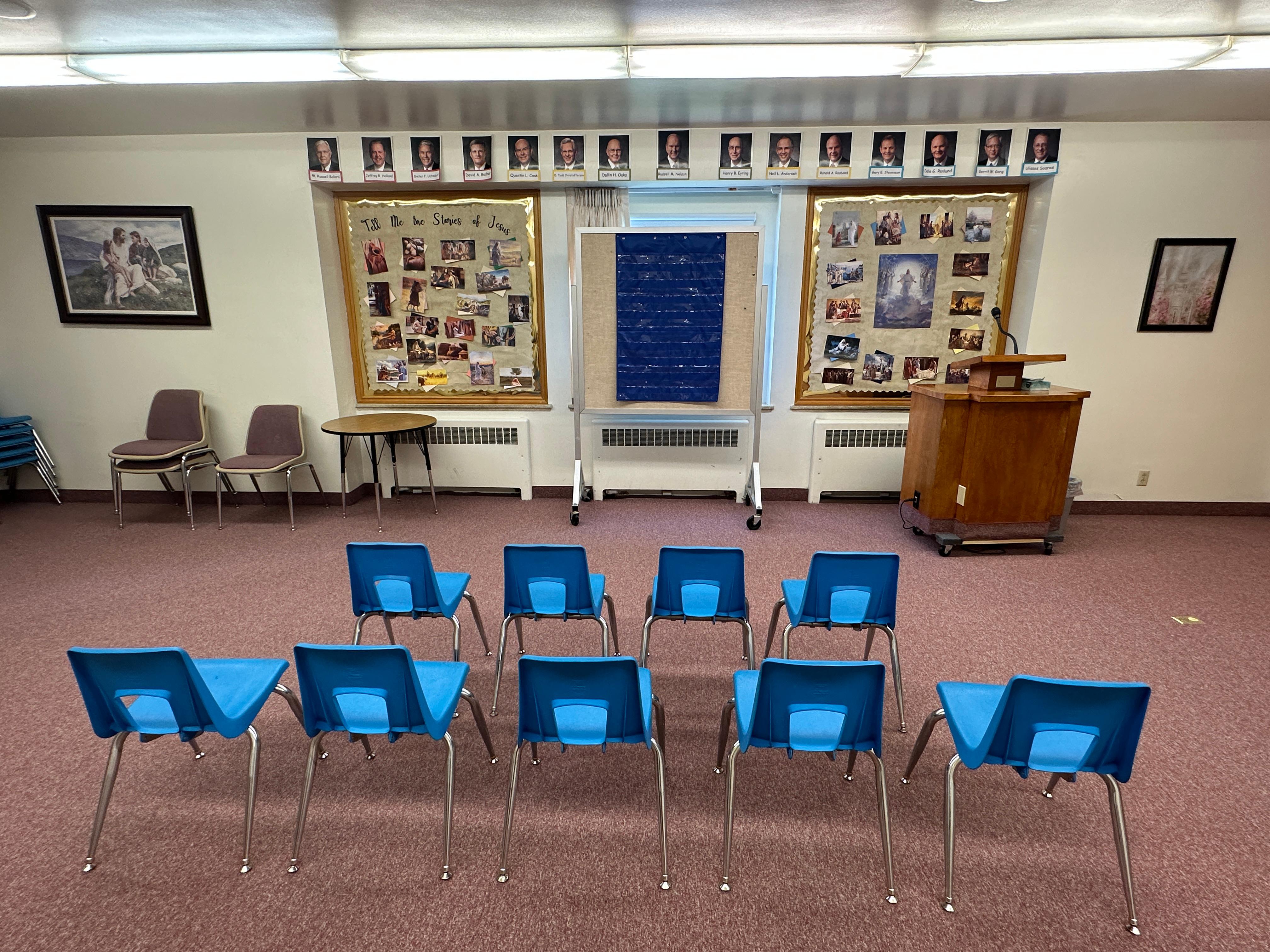 The Primary Room. Children meet here each week to sing and learn about Jesus Christ and His gospel.