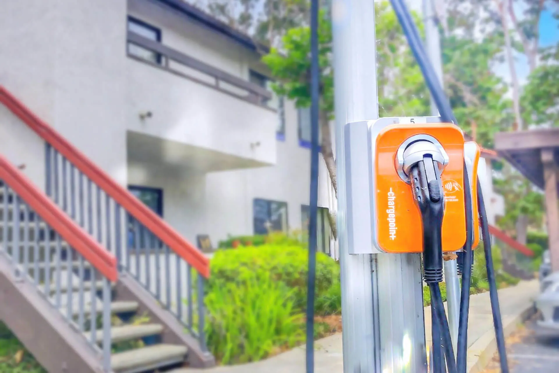 Electric car charging station
