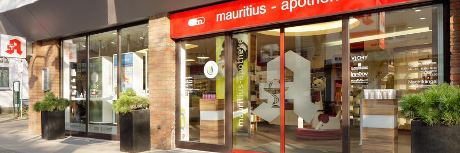 Logo Aussenansicht der Mauritius-Apotheke