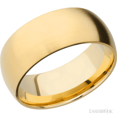 Lashbrook: Wide Domed 14K Yellow Gold band