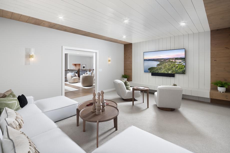 Spacious media rooms