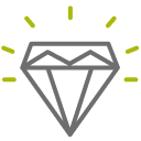 Shining diamond icon.