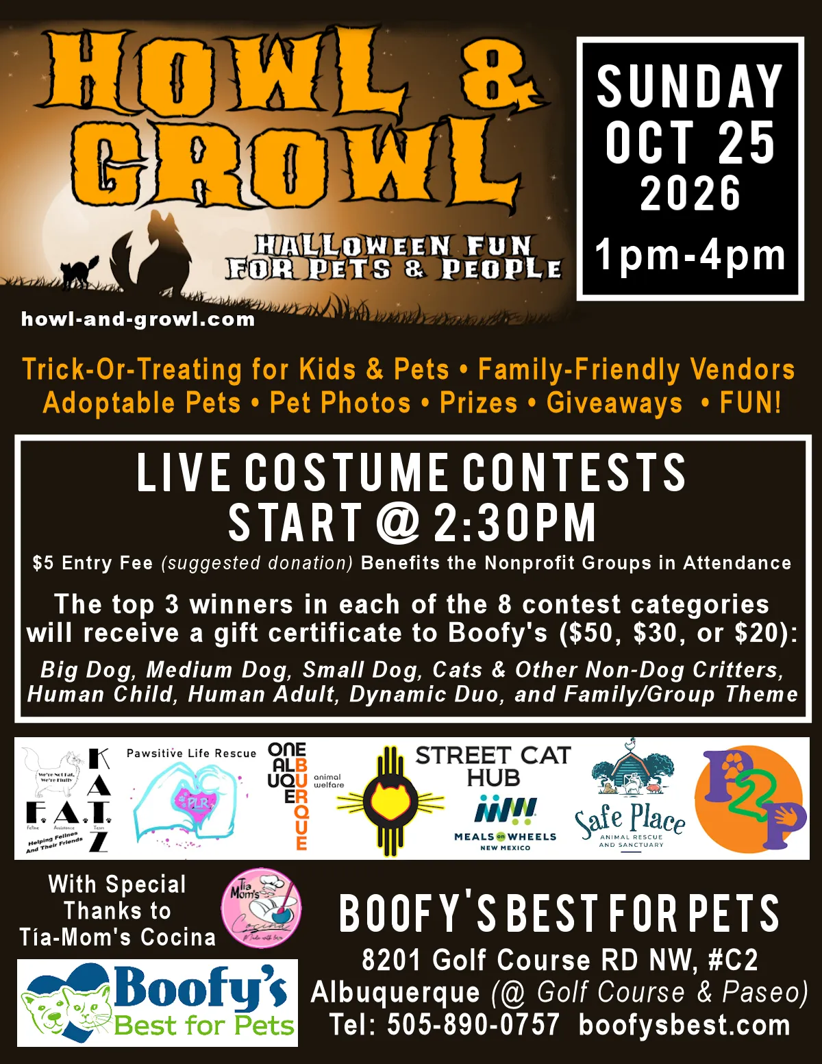 Image of Local Pet Event Howl & Growl 2026: Halloween Fun for Pets & People (GC) Nearby