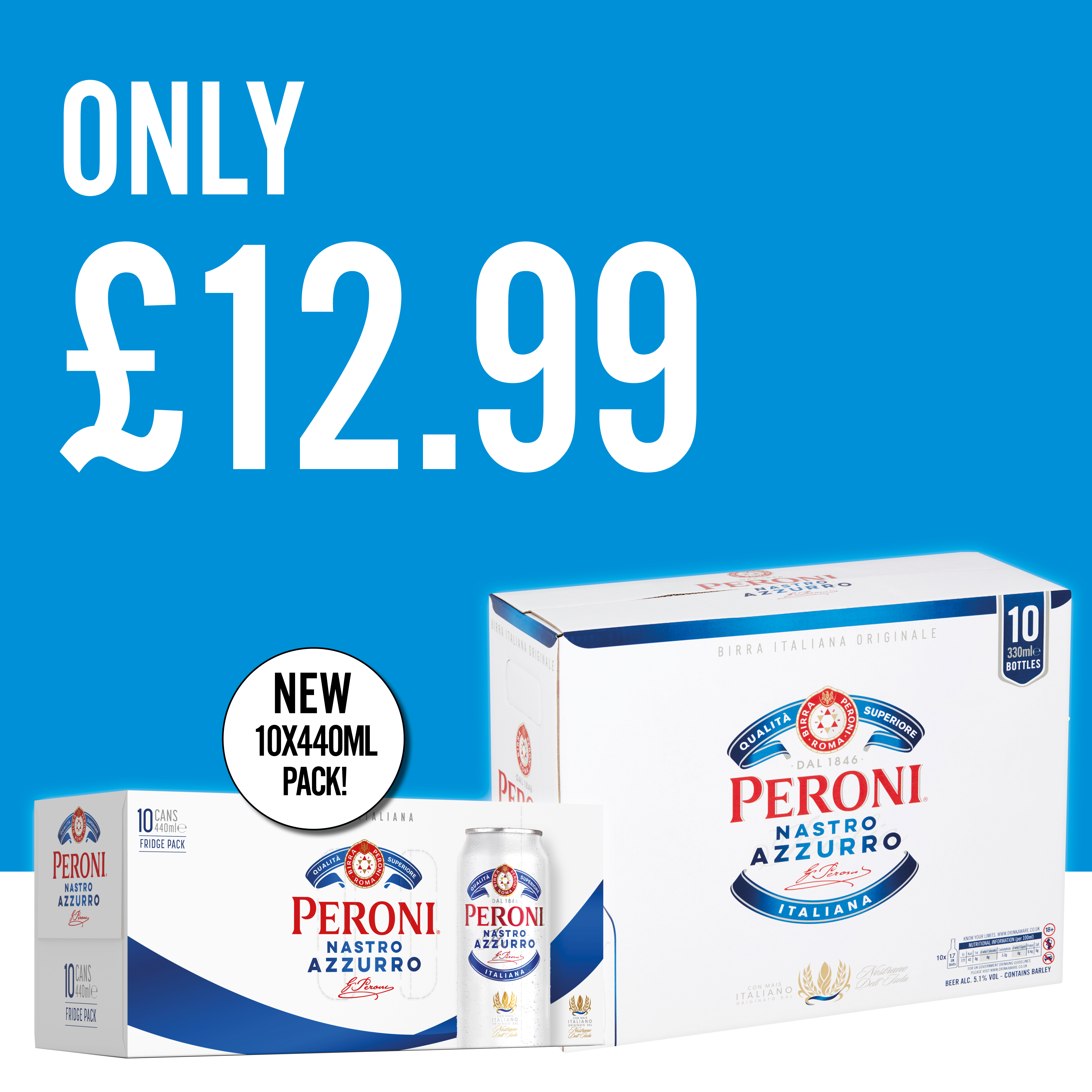 Only £12.99 Each on selected beer packs