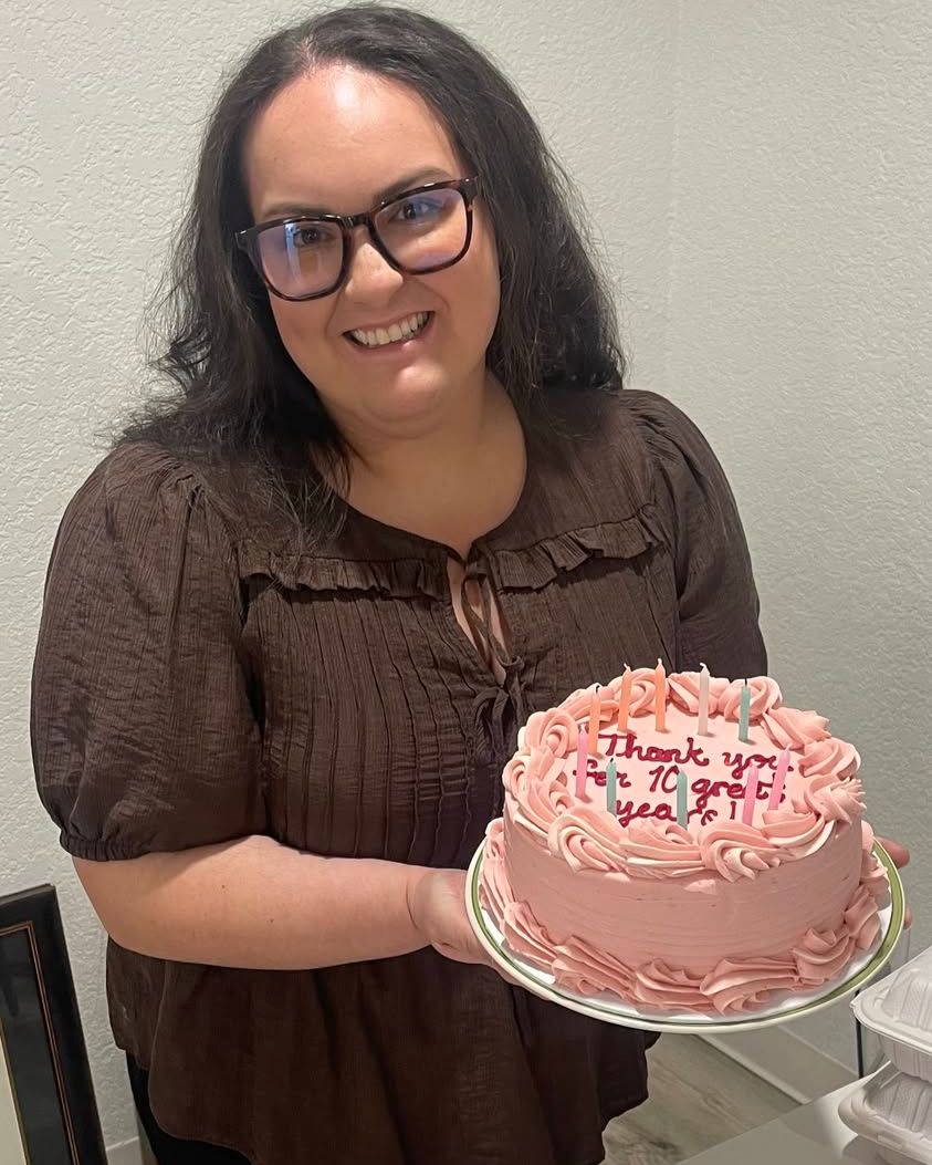 We celebrated Brenda's 10 year anniversary with our team. Brenda keeps our office organized, grounded, and running smoothly each day. Thank you, Brenda, for your dedication, leadership, and care for our customers and team!