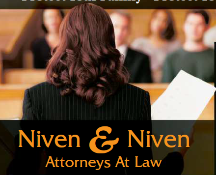 Attorney Leslie L. Niven aggressively fighting for you and your loved ones. Niven and Niven Attorneys at Law Tustin (714)978-7887
