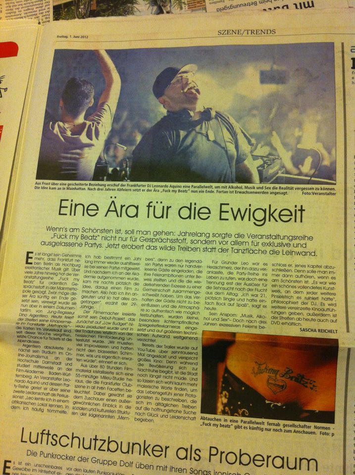 DJ Leonardo Aquino aus Frankfurt | Zeitungsartikel