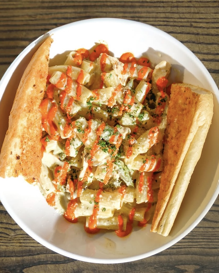 Rigatoni | Grilled & seasoned chicken | Asparagus | Sautéed in our house-made alfredo | Drizzled w/  