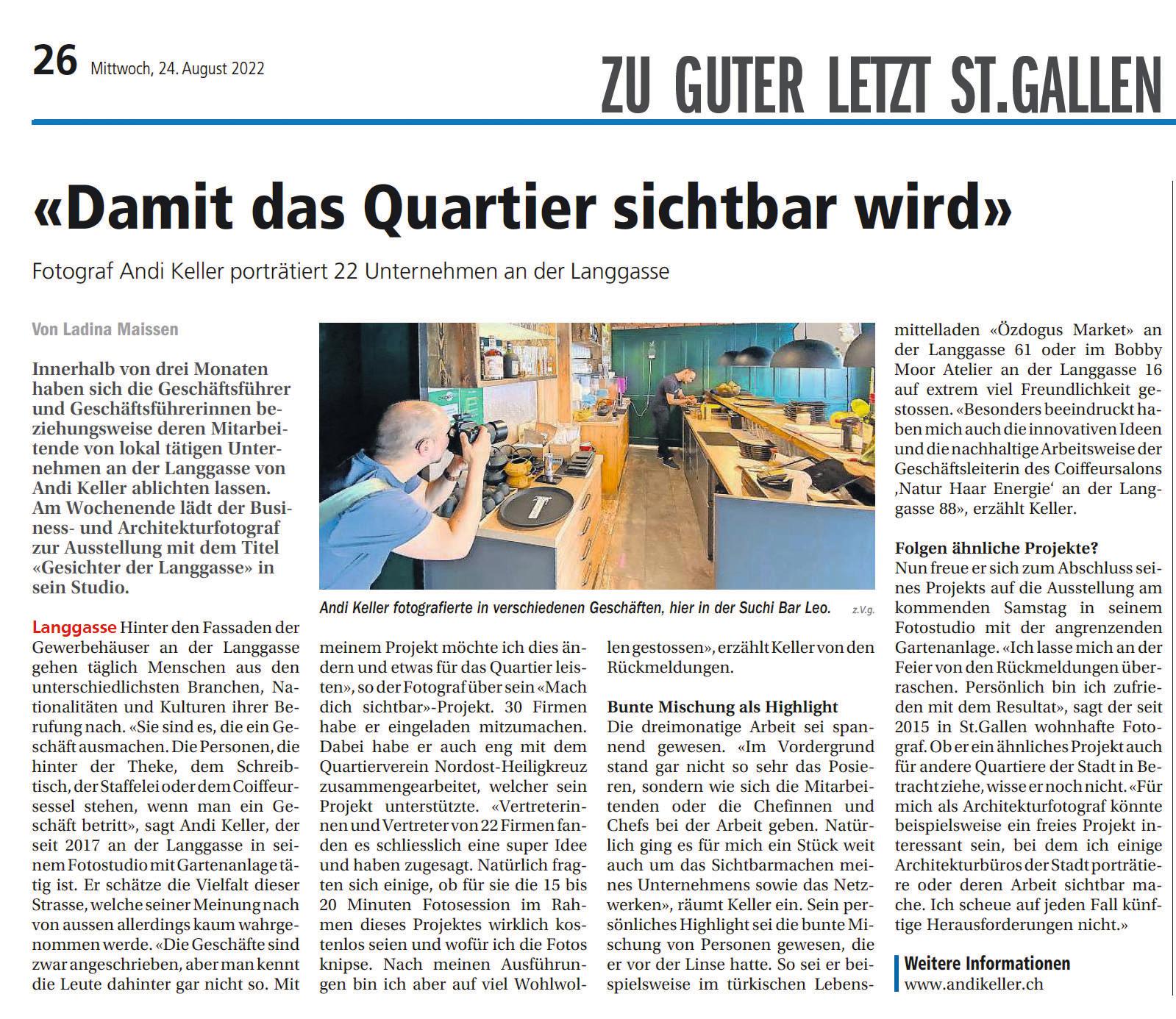 Andi Keller Fotografie + Film, Langgasse 136 in St. Gallen