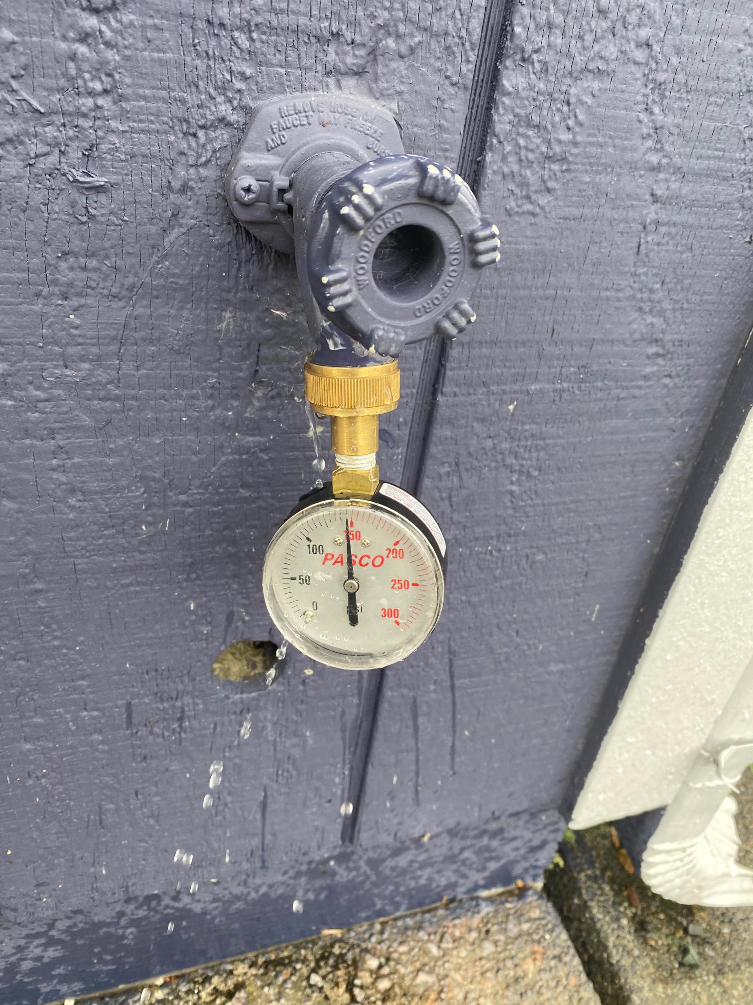 150 PSI water pressure in a residential building.