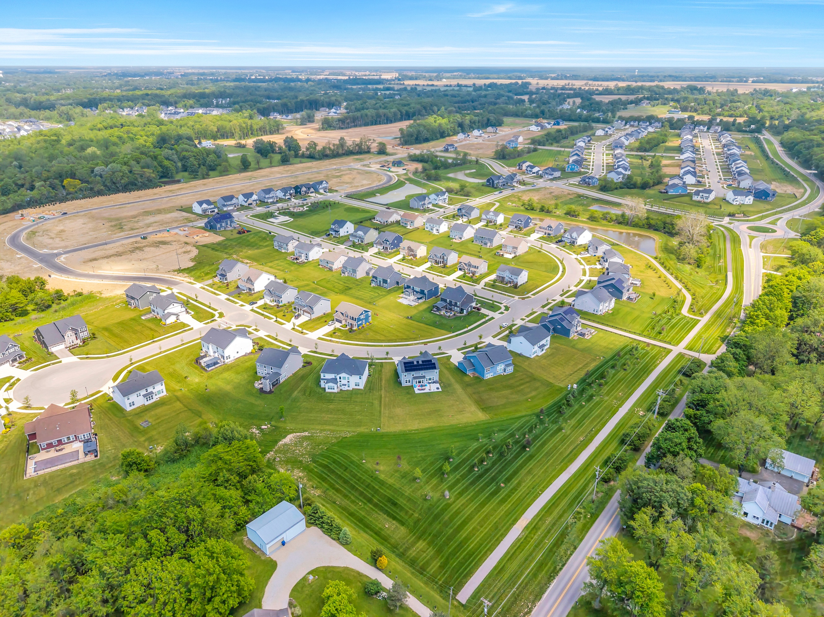 Stockdale Farms by Rockford Homes drone overview
