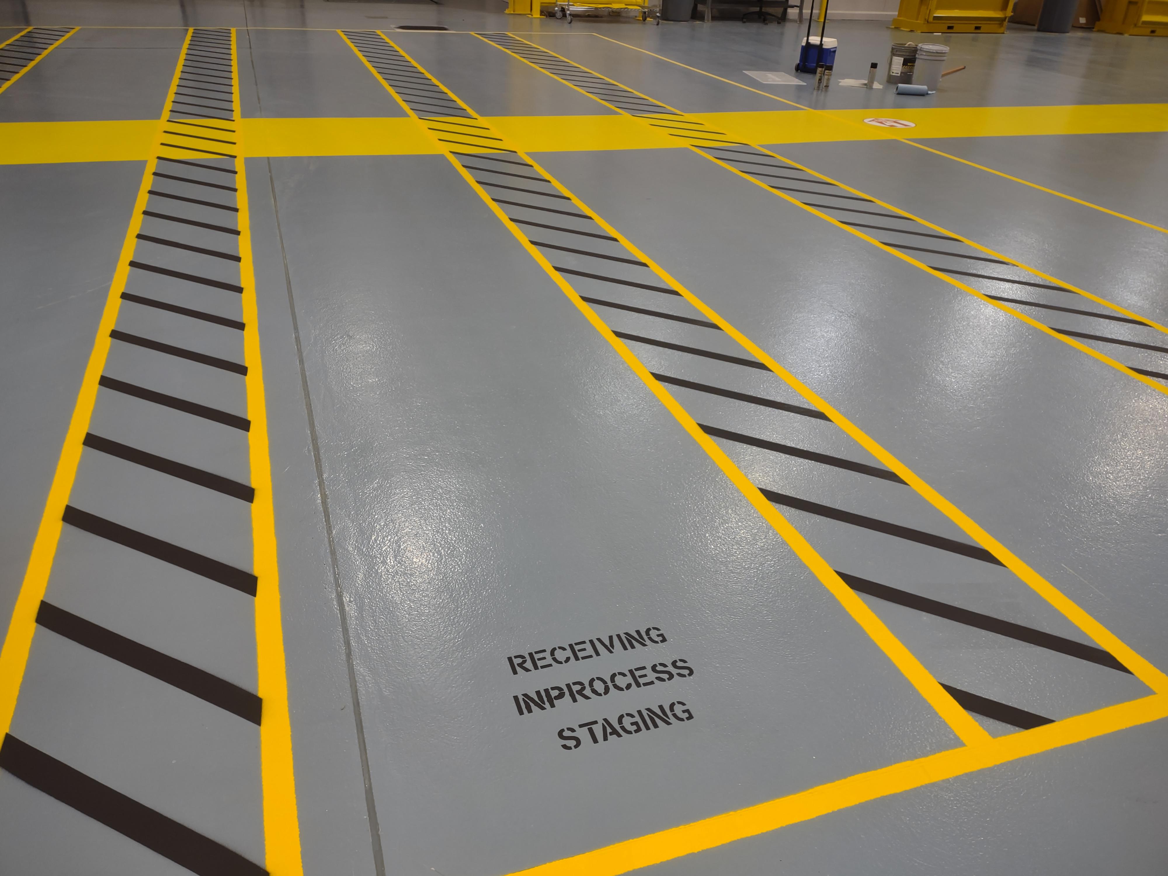 Image of Warehouse Floor Markings by G-FORCE Nashville TN