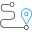 Winding journey icon.