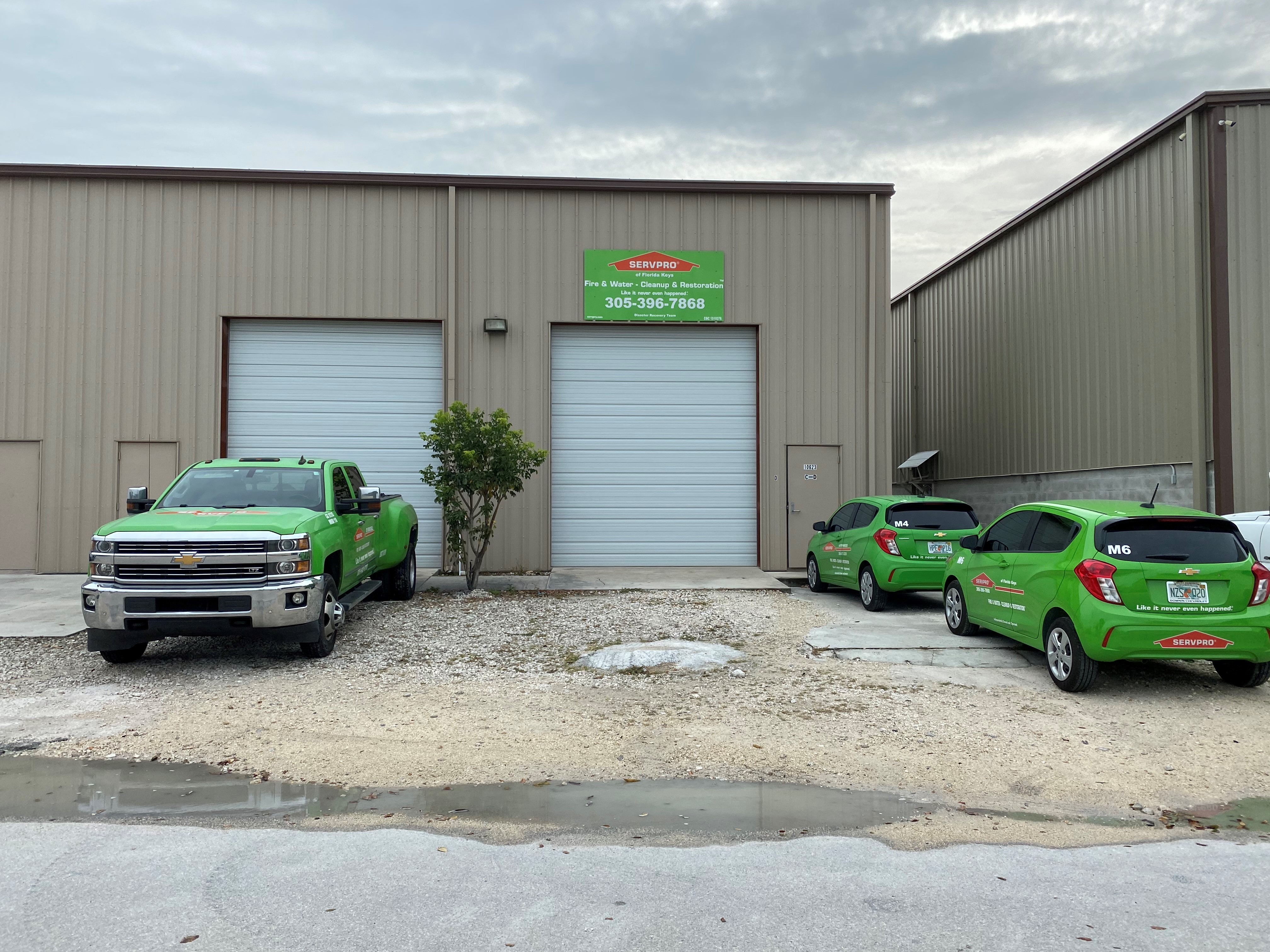 Our Marathon office with our trucks are "Here to Help"  the Keys.