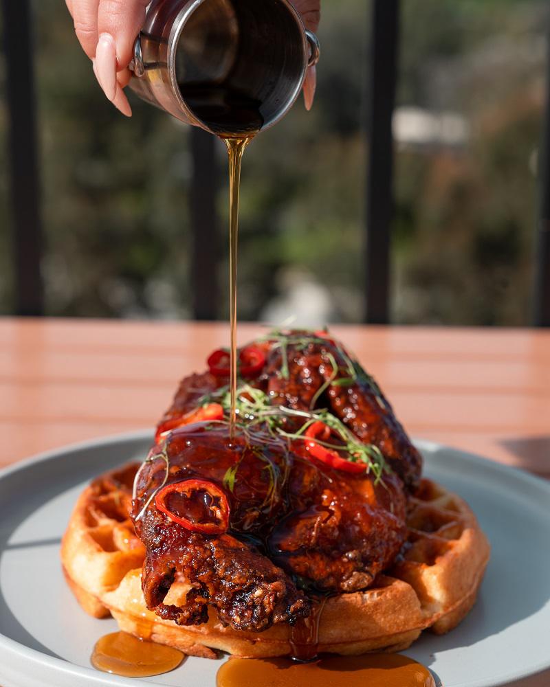 fried chicken and waffles