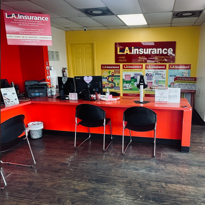 Interior of the L.A. Insurance Agency located at  8530 Bellaire Blvd in TX 