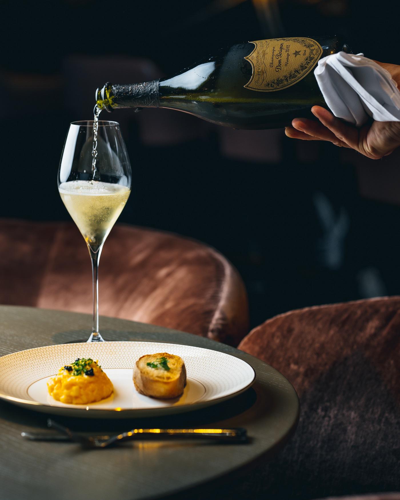 Scrambled Eggs & Caviar with Dom Perignon Brut The Stage at The Londoner England 020 7451 0139