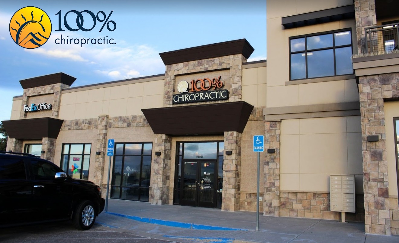 Located just off S Parker Road at Parkglenn Way, our 100% Chiropractic location in North Parker CO is special because the patient comes first. If you’ve had it with pushy chiropractors who can’t wait to start adjusting and take your money, you’ll see a 100% difference by visiting our office.