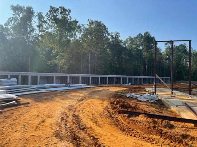 Commercial self-storage metal building construction with steel framing by general contractor in Jasper Alabama