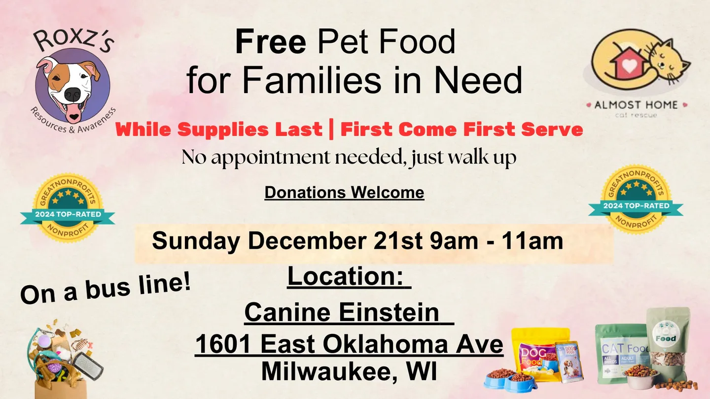 Image of Local Pet Event Roxz's Resources & Awareness Inc Free Pet Food & Supplies Nearby