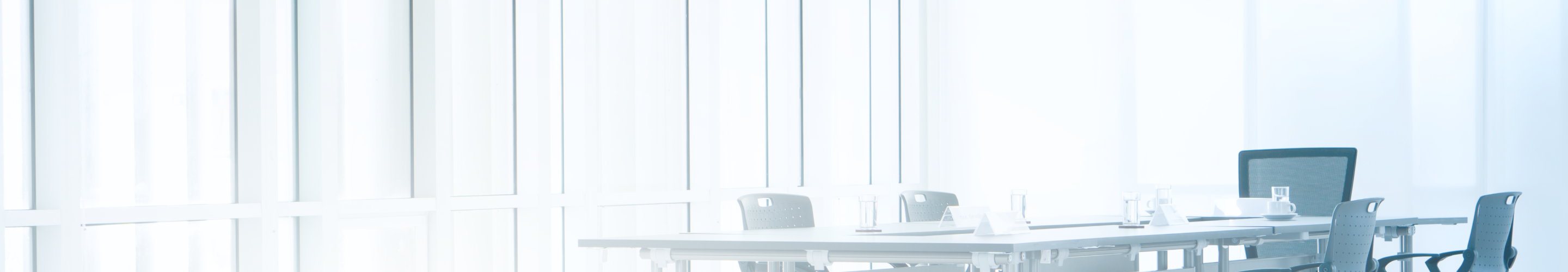 A boardroom table in an office.