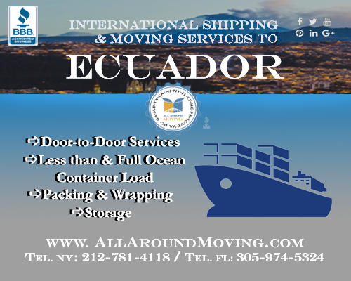 International Shipping & Moving Services to Ecuador www.AllaroundMoving.com