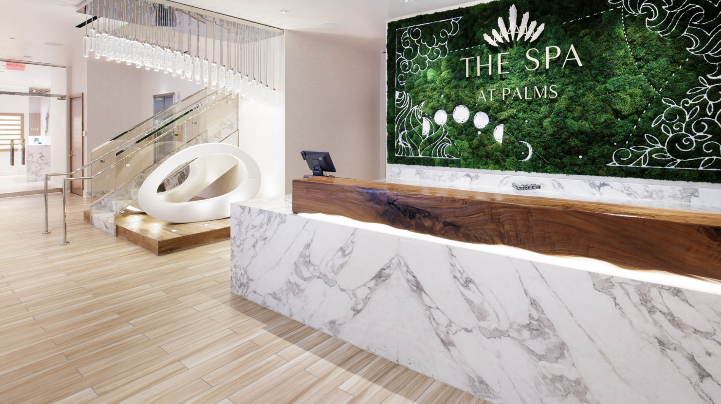 Luxury Spa in Las Vegas, Nevada at Palms. The Spa at Palms is a luxury spa with 17,000 sq. ft. of elegant beauty featuring three levels to fully treat yourself. Full servce spa, fitness center, Zen Studio for Yoga and more than 15 treatment sanctuaries.
