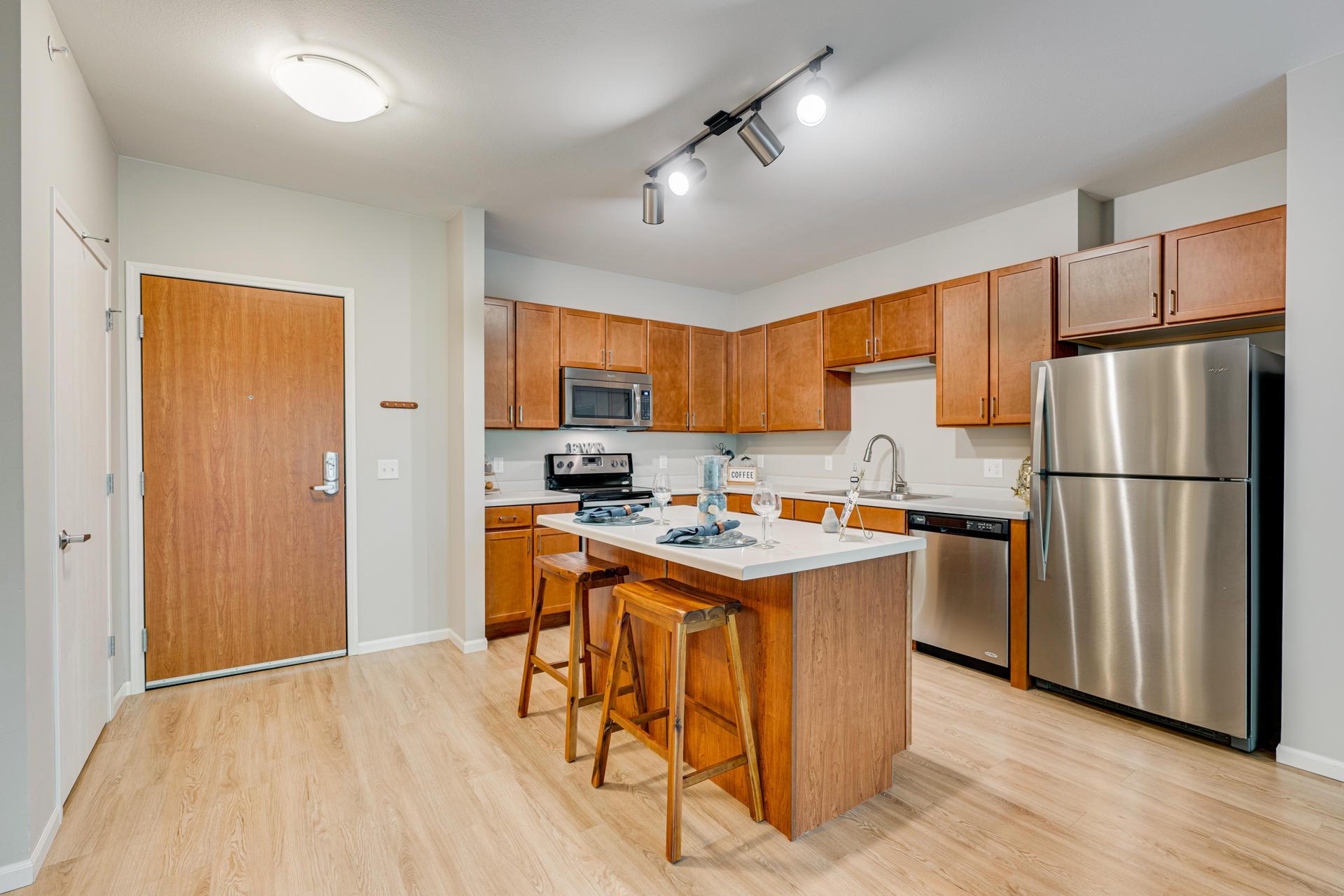 Fully-Equipped Kitchen With Stainless Steel Appliances