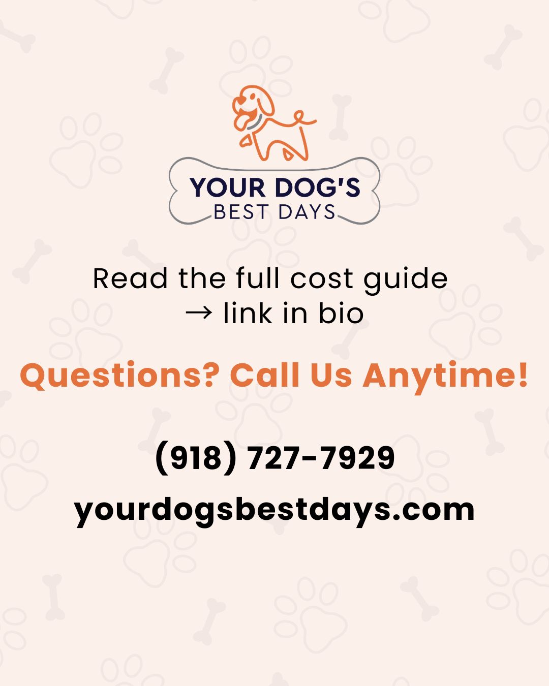 Your Dog’s Best Days branded post encouraging pet owners to book early, especially during busy holiday boarding periods.