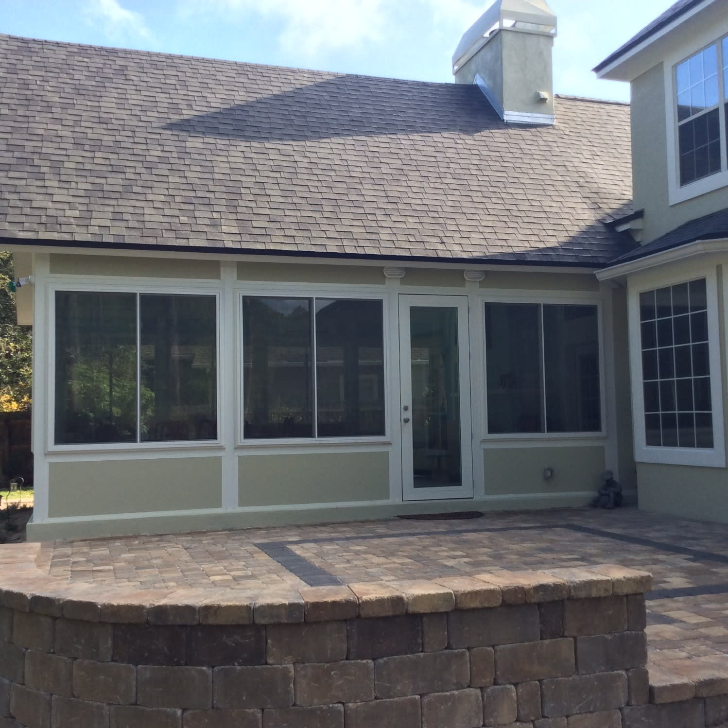 Glass Enclosure and Pavers