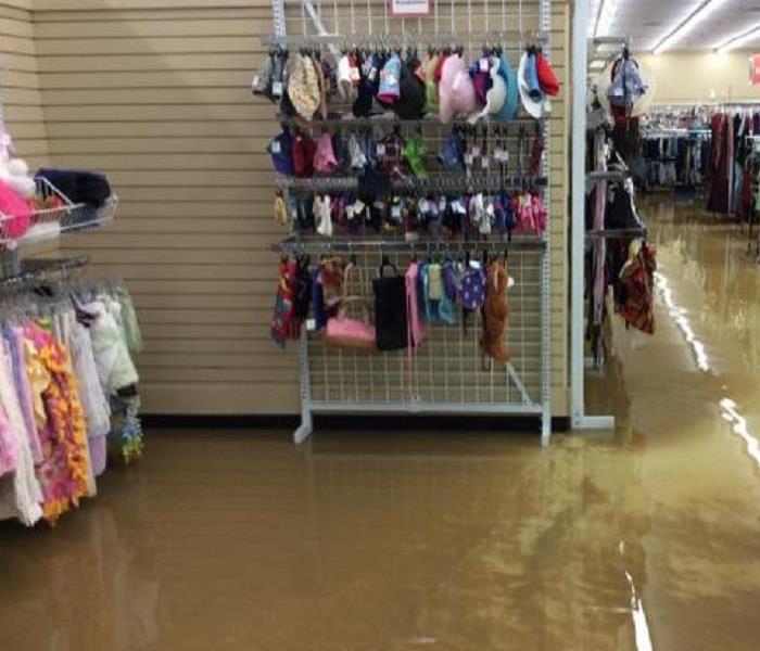 Flood in a retail store
