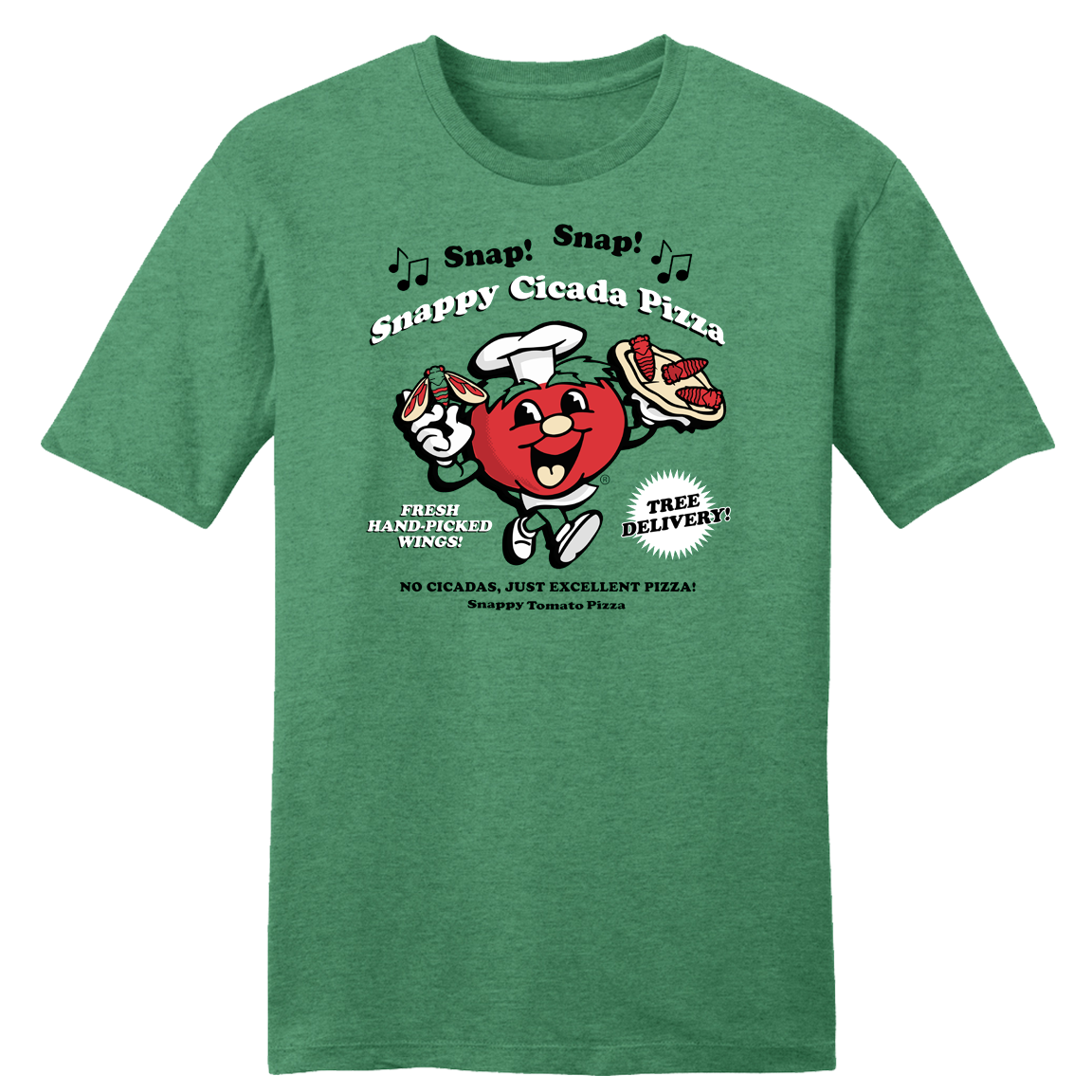 Our friends at Cincy Shirts just debuted the ALL NEW Snappy Cicada Pizza t-shirt.  Purchase one for yourself, for a friend and it is the PERFECT Father's Day Gift, when combined with a Snappy Tomato Pizza.  

Thank you Cincy Shirts for helping us celebrate the return of the Brood X Cicadas in style.

Order your Snappy Cicada t-shirt (http://bit.ly/SnappyCicadaShirt)
Order your Snappy Tomato Pizza (http://bit.ly/SnappyTomato) 
and celebrate those Cicadas!