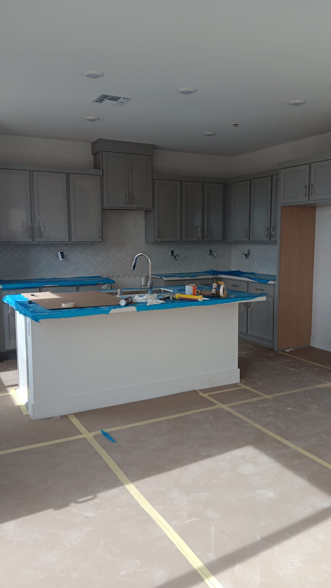 Cecilio Beto Home Installation - Before cabinet painting and refinishing
