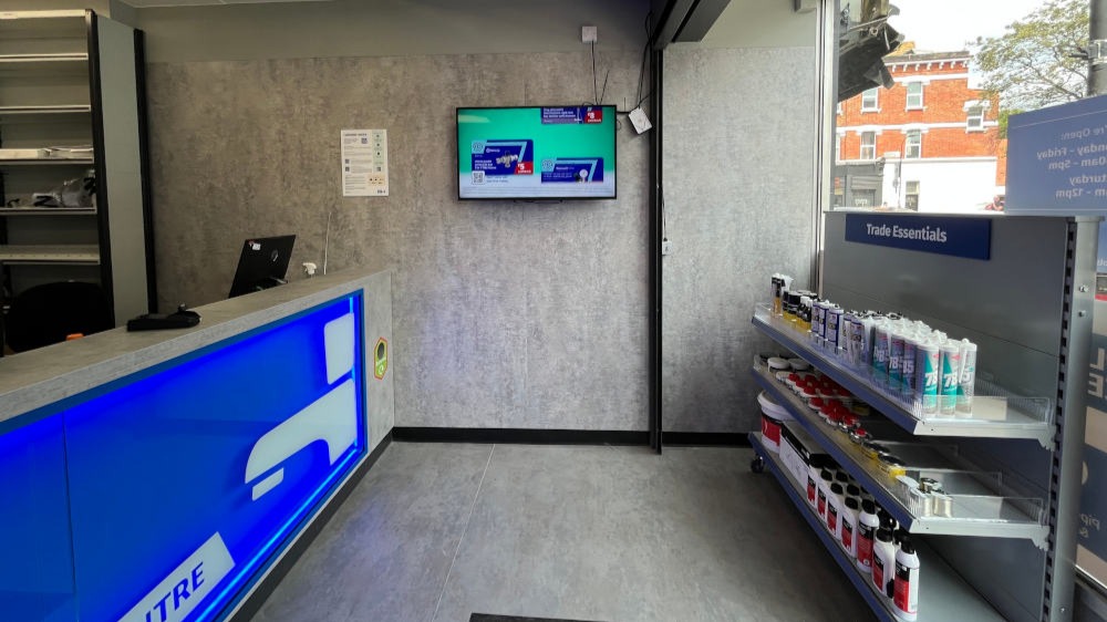 Inside Plumb Centre in Shepherds Bush