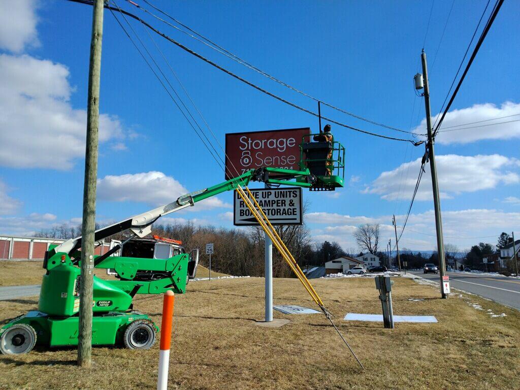 Exterior Signage of Storage Sense in Waynesboro