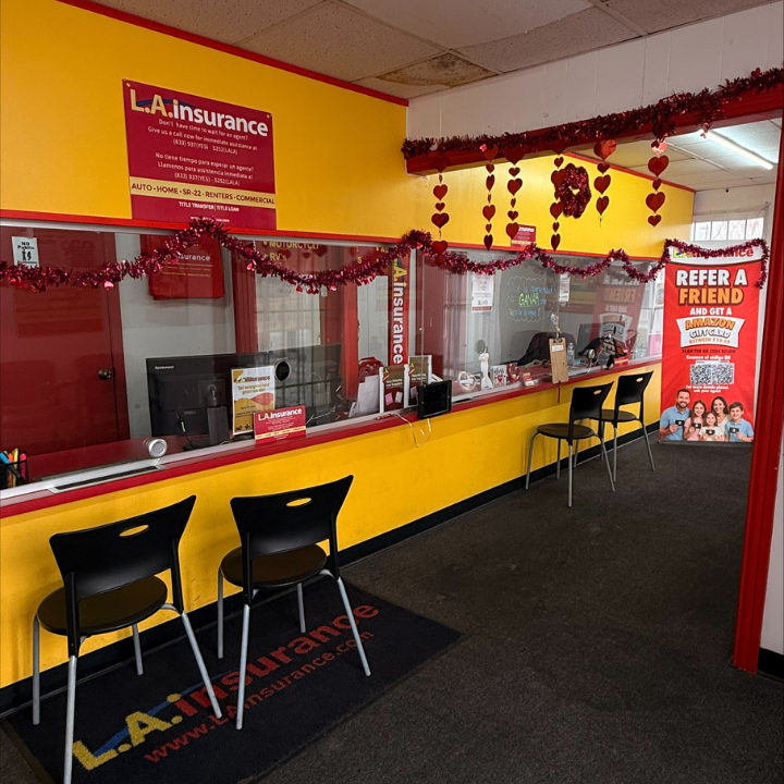 Interior of the L.A. Insurance Agency located at 13383 Louisville St in TX