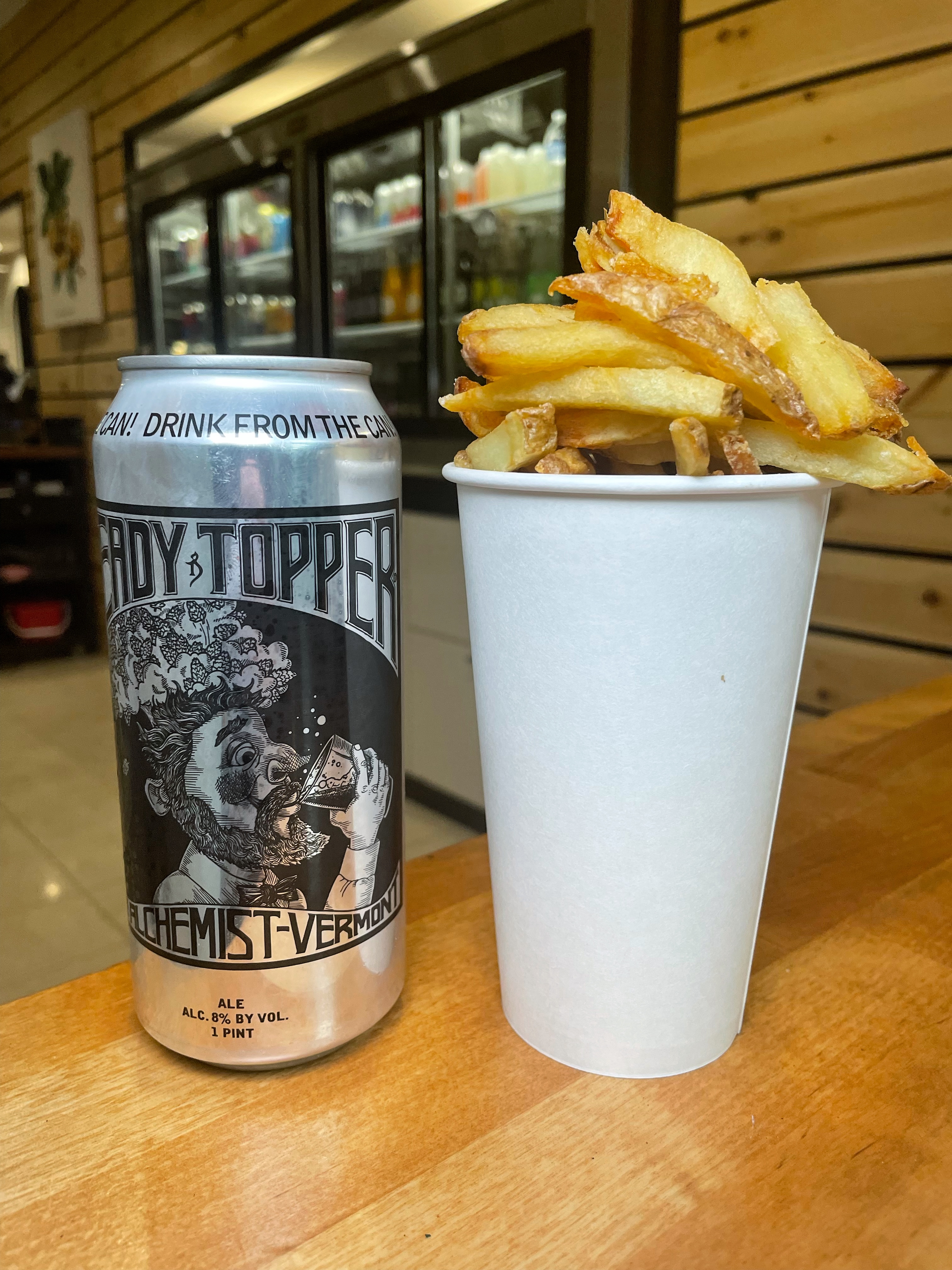 Craft beer and French fries