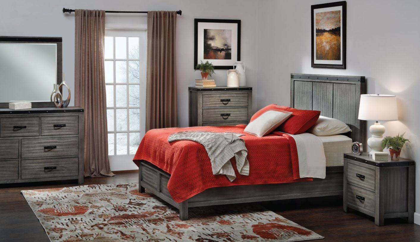 Gunsmoke Queen Panel Bed Furniture Row Draper (801)307-2299