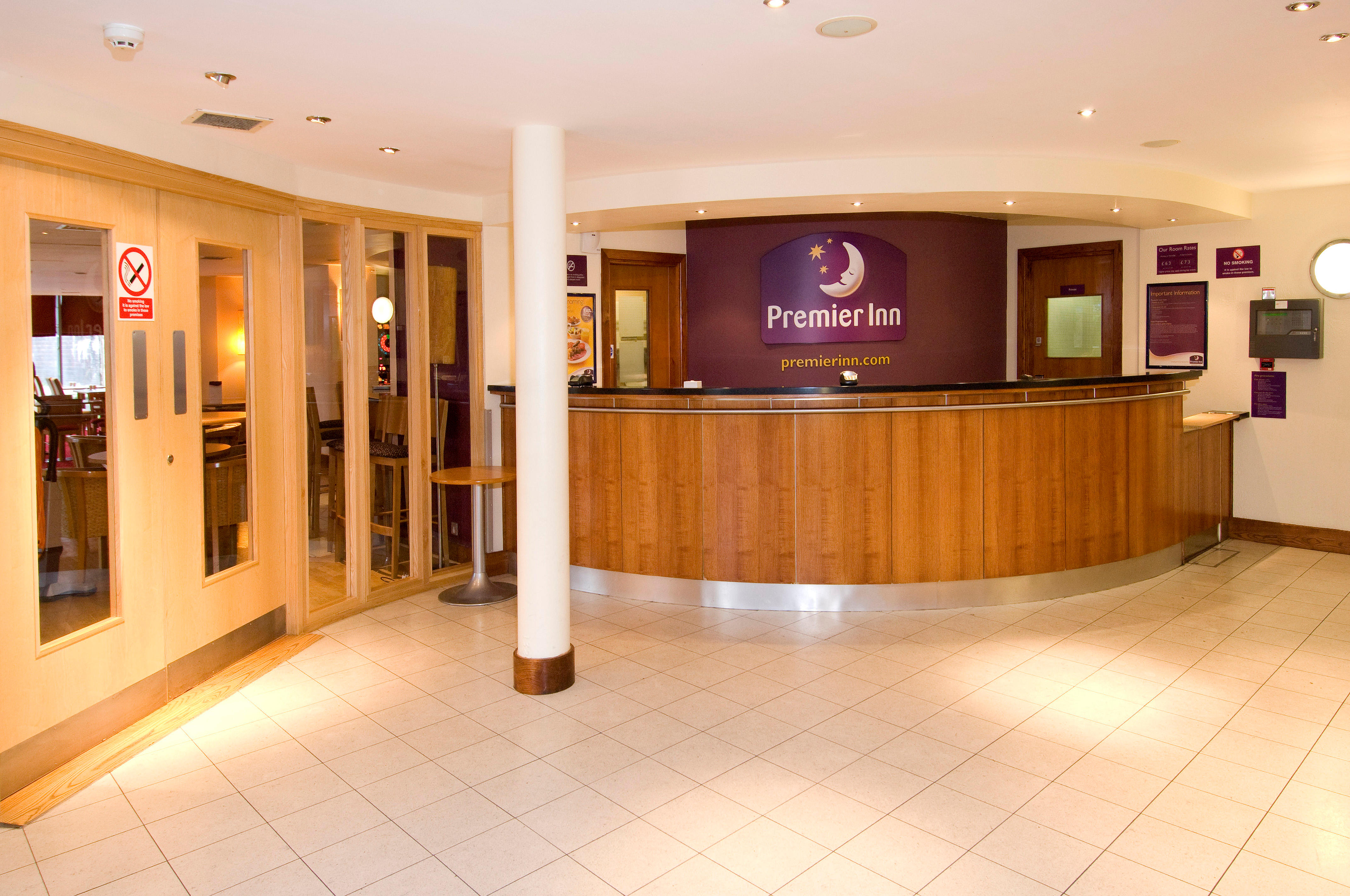 Premier Inn reception Premier Inn Nottingham Arena (London Road) hotel Nottingham 03333 211374