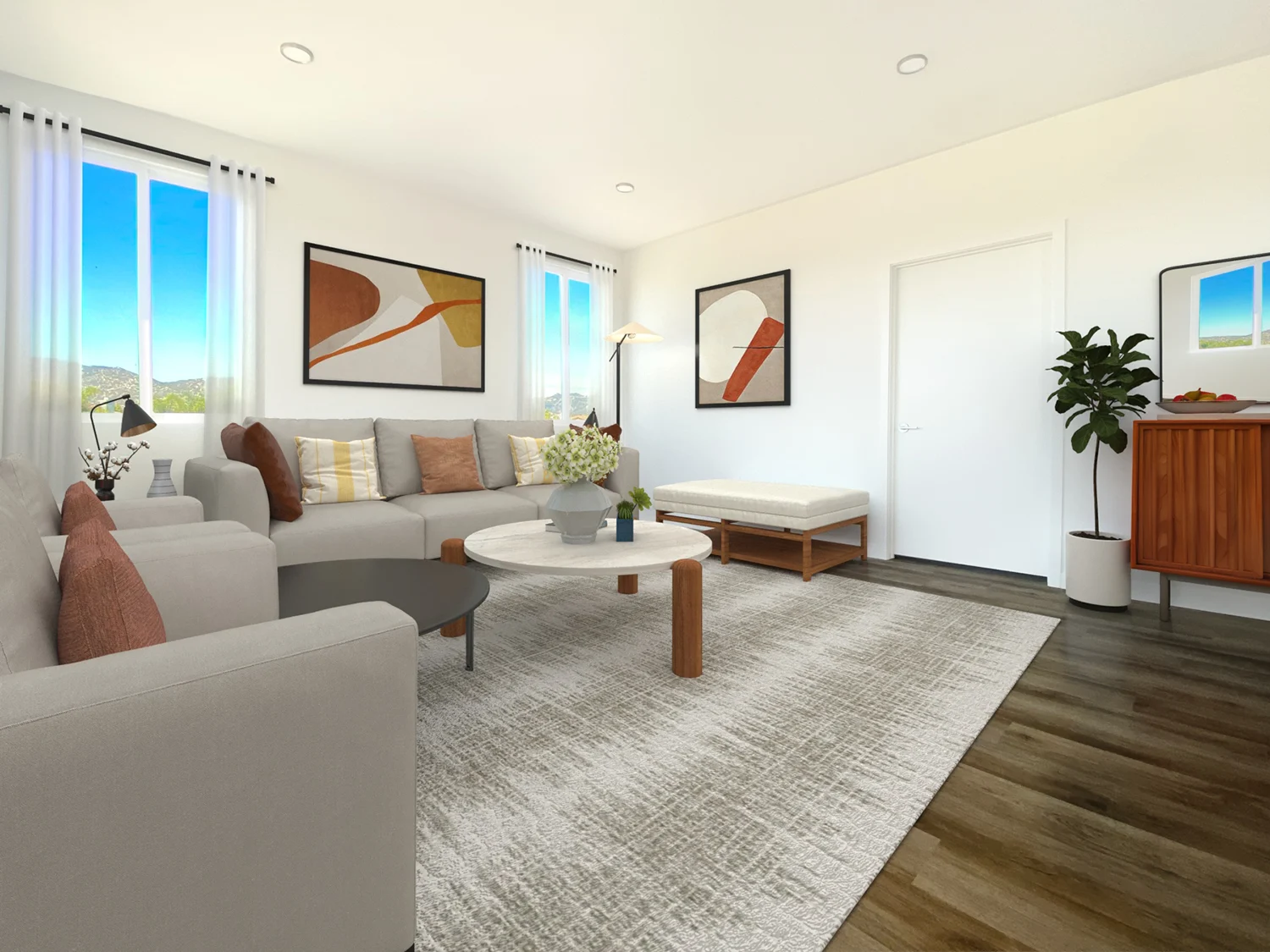 Modern Living Area at The Park on Washington, Murrieta, CA 